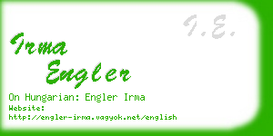 irma engler business card